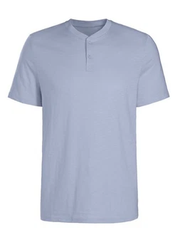 H.I.S Henleyshirt mit Henleykragen Blau/Hellblau/Grau H.I.S Henleyshirt mit Henleykragen Blau/Hellblau/Grau