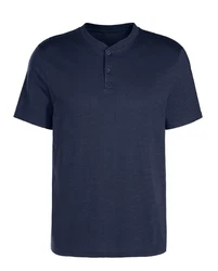 H.I.S Henleyshirt mit Henleykragen Dunkelblau/Blau