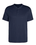 H.I.S Henleyshirt mit Henleykragen Dunkelblau/Blau