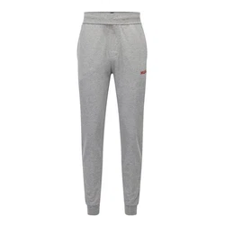 HUGO Loungehose Labelled Pants Hellgrau/Grau