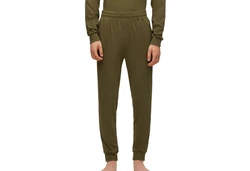 HUGO Loungehose Labelled Pants Khaki/Dunkelgrün