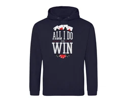 Youth Designz Kapuzenpullover All I Do Is Win Herren Hoodie Dunkelblau/Rot/Blau/Hellblau