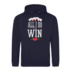 Youth Designz Kapuzenpullover All I Do Is Win Herren Hoodie Dunkelblau/Rot/Blau/Hellblau