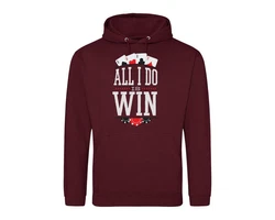 Youth Designz Kapuzenpullover All I Do Is Win Herren Hoodie Dunkelrot/Bordeaux/Rot