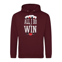 Youth Designz Kapuzenpullover All I Do Is Win Herren Hoodie Dunkelrot/Bordeaux/Rot