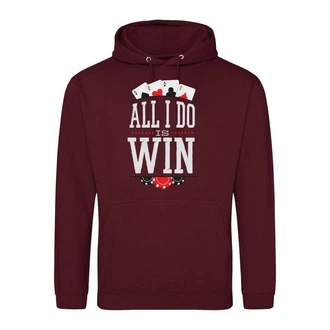 Youth Designz Kapuzenpullover All I Do Is Win Herren Hoodie Dunkelrot/Bordeaux/Rot