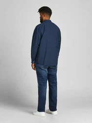Jack & Jones Plus Langarmhemd Oxford navy