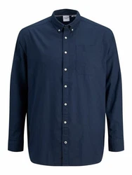 Jack & Jones Plus Langarmhemd Oxford navy