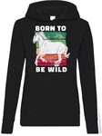Youth Designz Kapuzenpullover Born To Be Wild Damen Hoodie Schwarz/Braun/Rot