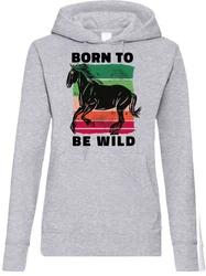 Youth Designz Kapuzenpullover Born To Be Wild Damen Hoodie Braun/Beige/Mischfarben/Grau/Dunkelgrau/Dunkelgrün