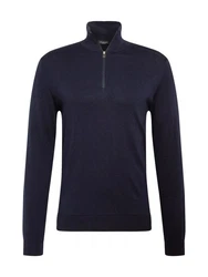 SELECTED HOMME Rundhalspullover Berg Dunkelblau/Blau