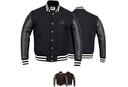 German Wear Collegejacke CJ002 Schwarz/Dunkelbraun/Dunkelgrün