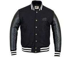 German Wear Collegejacke CJ002 Schwarz/Dunkelbraun/Dunkelgrün