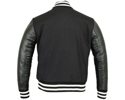 German Wear Collegejacke CJ002 Schwarz/Dunkelbraun/Dunkelgrün