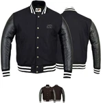 German Wear Collegejacke CJ002 Schwarz/Dunkelbraun/Dunkelgrün