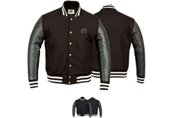 German Wear Collegejacke CJ002 Schwarz/Dunkelbraun/Dunkelgrün