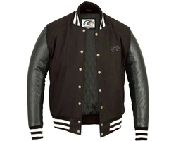 German Wear Collegejacke CJ002 Schwarz/Dunkelbraun/Dunkelgrün