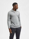 SELECTED HOMME Strickpullover Berg (1-tlg) Grau/Hellgrau