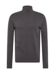 SELECTED HOMME Strickpullover SLHBERG ROLL NECK Dunkelgrau/Grau