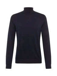 SELECTED HOMME Pullover SLHBerg ROLL NECK Dunkelblau