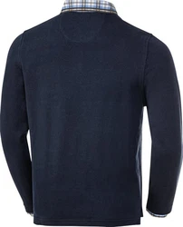 HENSON&HENSON V-Ausschnitt Pullover Dunkelblau/Blau/Hellblau