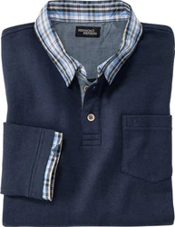 HENSON&HENSON V-Ausschnitt Pullover Dunkelblau/Blau/Hellblau