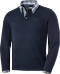 HENSON&HENSON V-Ausschnitt Pullover Dunkelblau/Blau/Hellblau