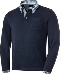HENSON&HENSON V-Ausschnitt Pullover Dunkelblau/Blau/Hellblau