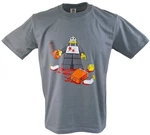 Guru-Shop T-Shirt Fun Retro Art T-Shirt Alternative Bekleidung Grau/Dunkelgrau/Hellgrau
