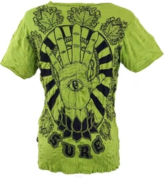 Guru-Shop T-Shirt Sure Herren T-Shirt Magic Eye lemon