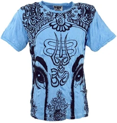 Guru-Shop Sure Herren T-Shirt Ganesh hellblau