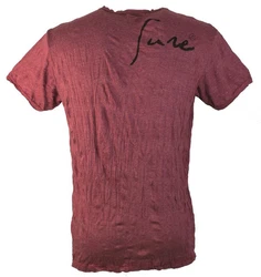 Guru-Shop T-Shirt Sure Herren T-Shirt Happy Buddha bordeaux