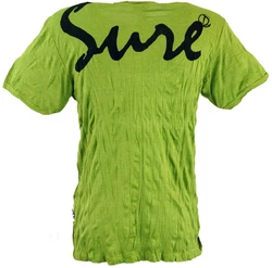 Guru-Shop T-Shirt Sure Herren T-Shirt Happy Buddha lemon