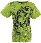 Guru-Shop T-Shirt Sure Herren T-Shirt Happy Buddha lemon