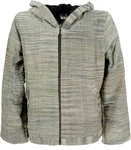 Guru-Shop Strickjacke Ethno Kadhi Kapuzenjacke aqua