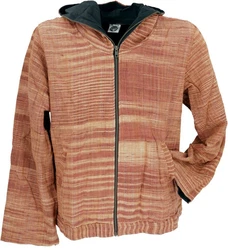 Guru-Shop Strickjacke Ethno Kadhi Kapuzenjacke rost