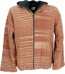 Guru-Shop Strickjacke Ethno Kadhi Kapuzenjacke rost