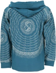 Guru-Shop Strickjacke Goa Jacke Sweatshirt Jacke petrol