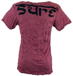 Guru-Shop T-Shirt Sure Herren T-Shirt Buddha bordeaux