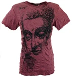 Guru-Shop T-Shirt Sure Herren T-Shirt Buddha bordeaux