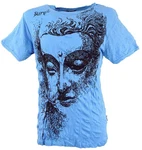 Guru-Shop T-Shirt Sure Herren T-Shirt Buddha hellblau