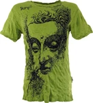 Guru-Shop T-Shirt Sure Herren T-Shirt Buddha gelb