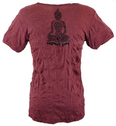 Guru-Shop T-Shirt Sure Herren T-Shirt Mandala Buddha bordeaux