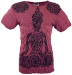 Guru-Shop T-Shirt Sure Herren T-Shirt Mandala Buddha bordeaux