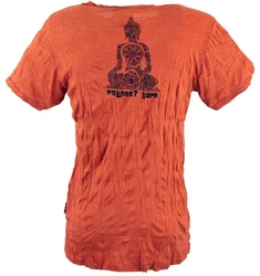 Guru-Shop T-Shirt Sure Herren T-Shirt Mandala Buddha rostorange