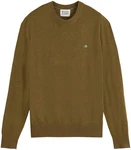 Scotch & Soda Rundhalspullover Essentials Khaki/Dunkelgrün/Braun