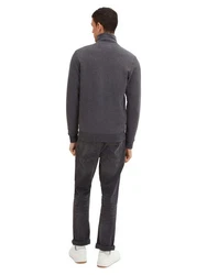 TOM TAILOR Sweatjacke CUTLINE Dunkelgrau/Dunkelblau/Grau
