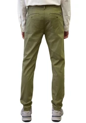 Marc O'Polo Chinohose Regular-Fit Khaki/Weiß