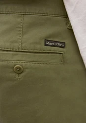Marc O'Polo Chinohose Regular-Fit Khaki/Weiß