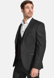 Jeff Oscar Blazer Sakko Dunkelgrau/Hellblau/Grau
